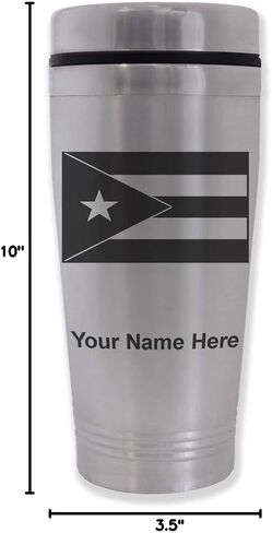LASERGRAM 16OZ MOGURER MUG ، علم بورتوريكو ، نقش شخصي in Saudi Arabia