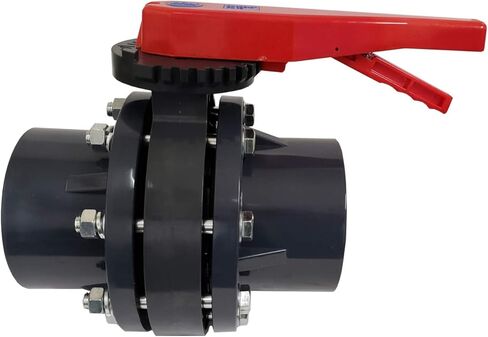العصر العام SCH 80 PVC 6 بوصة فراشات طقم ، مع الشفاه والأجهزة ، الرمادي in Kuwait