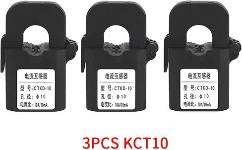 3PCS Snap-in Type Small Current Transformer Three-Phase Electric Meter Open Type Current Transformer mA 0.5 Class 10/20/50/75mA(20A 20mA) in Kuwait