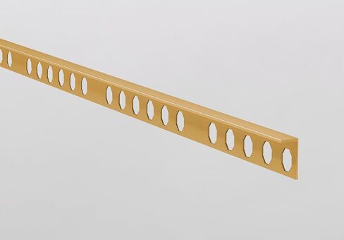 Novosuelo 3/8 in. x 96 in. Aluminum Tile Edging Trim (Matt Gold) in Saudi Arabia