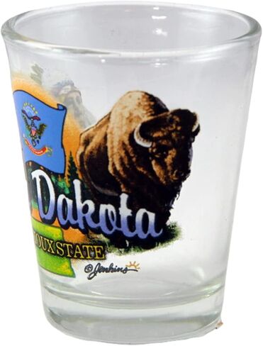 North Dakota Sioux State Elements Shot Glass in Kuwait