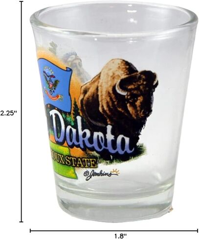 North Dakota Sioux State Elements Shot Glass in Kuwait