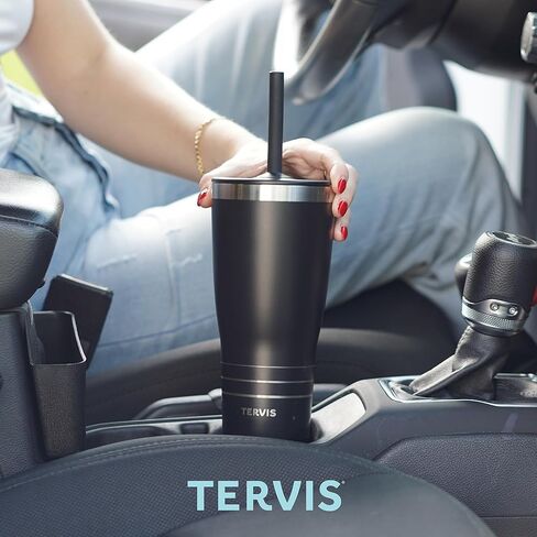 Tervis Traveler Alabama Crimson Tide - لعبة ليلية ثلاثية كوب سفر معزول مع عزل معزول يحافظ على المشروبات الباردة والساخنة ، 30 أوقية مع القش ، الفولاذ المقاوم للصدأ in Kuwait