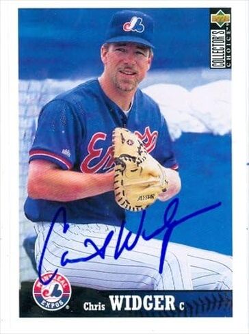 Autograph Warehouse 40015 Chris Widger Autographed Baseball Card Montreal Expos 1997 Upper Deck Collectors Choice No. 388 in Saudi Arabia