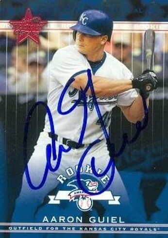 Autograph Warehouse 98272 Aaron Guiel Autographed Baseball Card Kansas City Royals 2002 Leaf Rookies and Stars No. 368 in Saudi Arabia