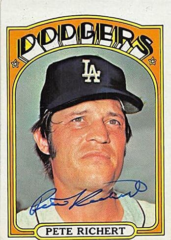 158130 لوس أنجلوس دودجرز 1972 Topps No. 649 Pete Richert Card Baseball Card in Saudi Arabia