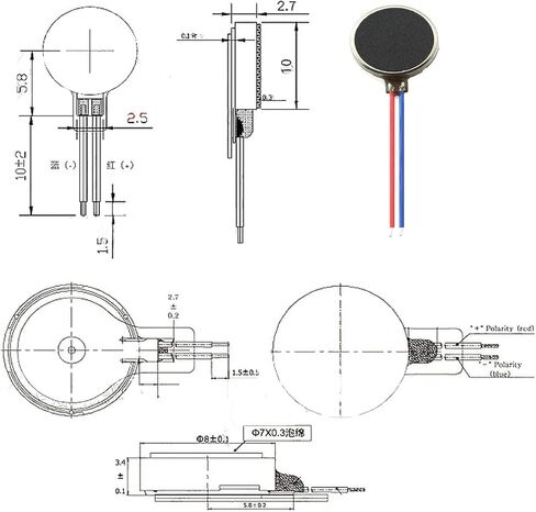 MINI DC Vibration Motor 3V 12000RPM MICRO DC MOTOR 0.40 * 0.106 "+0.40 * 0.12" +0.40 * 0.134 "بوصة ، محرك تهتز العملة للأجهزة المنزلية الجهاز اللوحي. in Kuwait