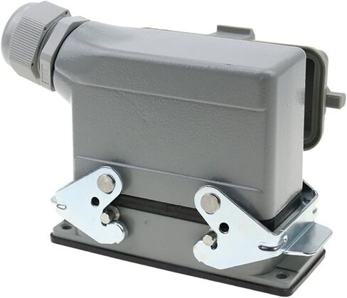 2 PCS HDC-HE-16 موصل الثقيلة 16 دبوس قابس مقبس الطيران الصناعي المضاد للماء مع غطاء واقعي 500V 16A (خط أعلى قاعدة 16) in Saudi Arabia