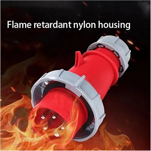 IP67 Industrial Plug and Socket 3P 4P 5P 16A/32A Waterproof Connector Electrical Connection Flame Retardant Nylon Shell(16a-Panel Socket) in Saudi Arabia