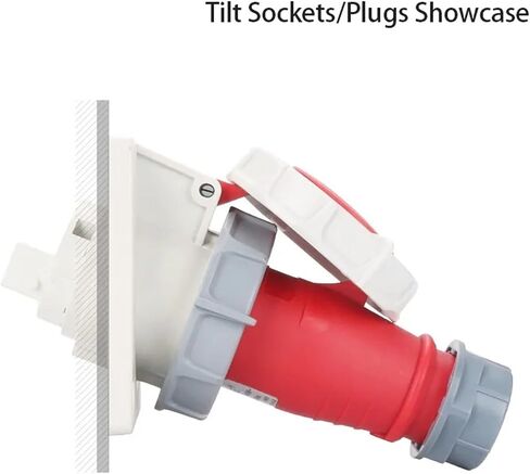 IP67 Industrial Plug and Socket 3P 4P 5P 16A/32A Waterproof Connector Electrical Connection Flame Retardant Nylon Shell(16a-Panel Socket) in Saudi Arabia