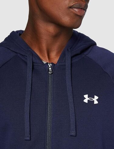 Under Armour Men's UA Rival Cotton Full Zip Hoodie - 1357106-390 - Marine Od Green/Onyx White - L in Saudi Arabia