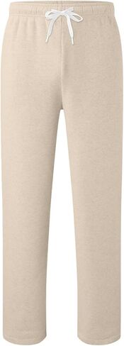 Baggy Sweatpants Men Loose Fleece Joggers with Pockets Elastic Drawstring Casual Gym Pants Straight Leg Trendy Trousers in Saudi Arabia