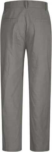 Mens Linen Dress Pants Relaxed Fit Straight Leg Casual Pleated Slacks Fall Summer Lightweight Cotton Beach Slacks in Saudi Arabia