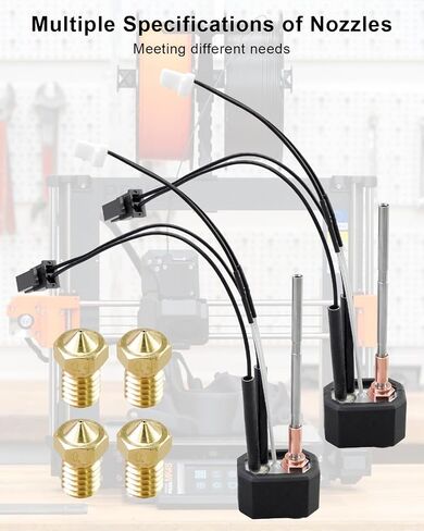 Hotend Fit for Prusa I3 MK4 XL, 24V 40W Heating Cartridge Thermistor, Extruder Kit Printhead with 0.2MM 0.4MM 0.6MM Brass Nozzles in Saudi Arabia