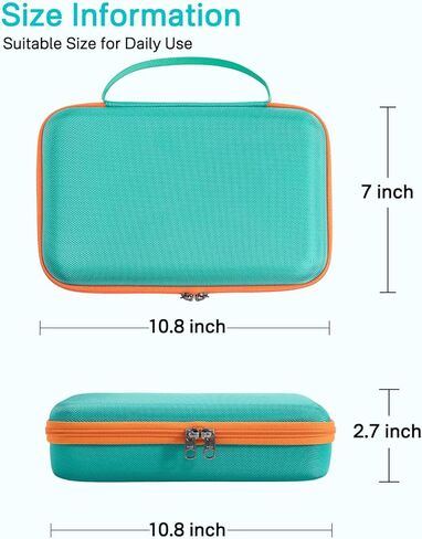 RAIACE Hard Storage Case Compatible with 3Doodler Start+ Essentials for 3D Pen Set, Protective Carrying Bag for Printing Pens, Cables and Accessories. (case only) - Green in Kuwait