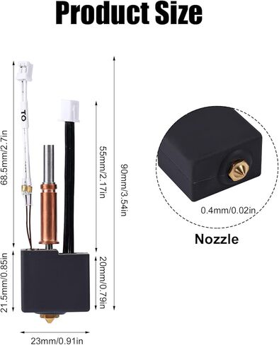 مجموعة HotEnd لـ anycubic Kobra 3 Combo Ace Pro ، طباعة طارد رأس Hot End Kit ترقية 2.0 إصدار Hotend مع 2pcs تغطية السخرية من خرطوشة السخان الحلق الفوهة الحلق in Kuwait