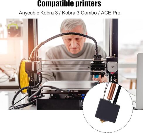 مجموعة HotEnd لـ anycubic Kobra 3 Combo Ace Pro ، طباعة طارد رأس Hot End Kit ترقية 2.0 إصدار Hotend مع 2pcs تغطية السخرية من خرطوشة السخان الحلق الفوهة الحلق in Kuwait