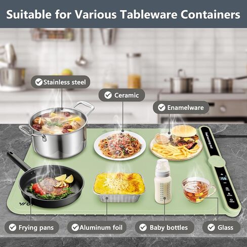 Warming Mat For Food, Food Warmer Mat with 9 Temps, Fast Heating Mat for Food, Heating Pad for Food, Electric Warming Mat for Food, Food Heating Mat for Countertop, Food Warming Mat, Food Warmer in Saudi Arabia