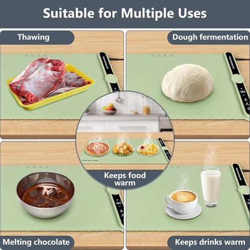 Warming Mat For Food, Food Warmer Mat with 9 Temps, Fast Heating Mat for Food, Heating Pad for Food, Electric Warming Mat for Food, Food Heating Mat for Countertop, Food Warming Mat, Food Warmer in Saudi Arabia