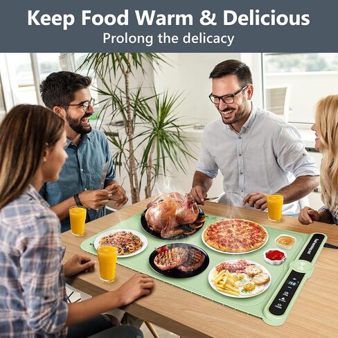 Warming Mat For Food, Food Warmer Mat with 9 Temps, Fast Heating Mat for Food, Heating Pad for Food, Electric Warming Mat for Food, Food Heating Mat for Countertop, Food Warming Mat, Food Warmer in Saudi Arabia