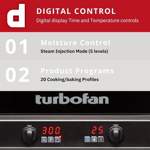 Moffat Turbofan E28 Series Full Size Countertop Electric Convection Oven, Single Deck, Manual Control, 208v/50/60/1ph in Saudi Arabia