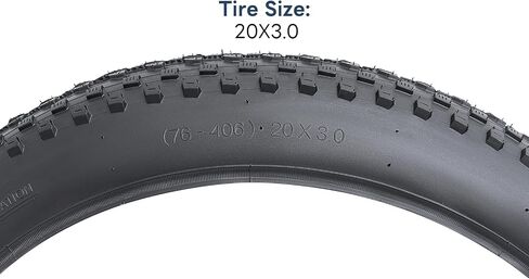 YUNSCM 2-PCS 20" Fat E-Bike Tires 20x3.0/76-406 Compatible with Mountain Bike 20 x 3.0 Electric Bicycle Tires(Y-1292) in Saudi Arabia