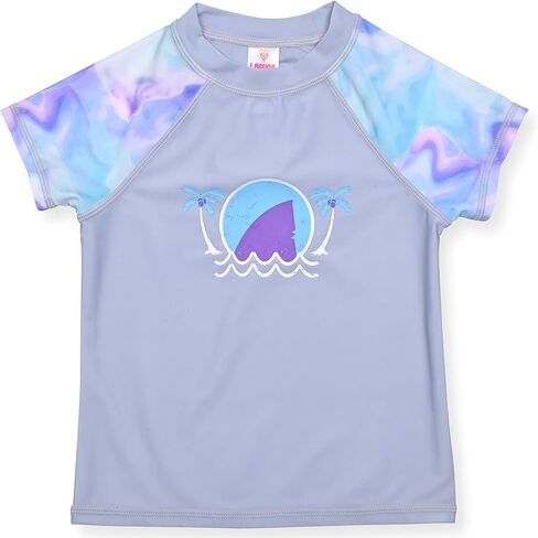 LAGUNA Girls Rash Guard Swim Shirt Long Or Short Sleeve UPF 50+ Quick Dry Sun Shirts Rashguard Water Swimming Summer Beach in Kuwait