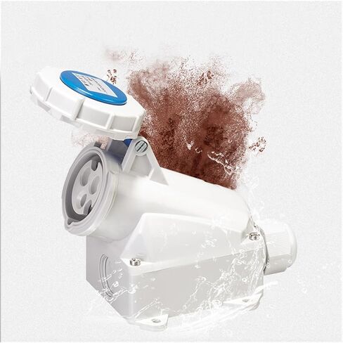 IP67 Industrial Plug and Socket Connector 3Pin 4Pin 5Pin 32A Waterproof high-end Wall-Mounted Socket Panel Socket(Panel Socket 4p) in Saudi Arabia