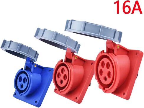 IP67 Waterproof and Explosion-Proof Industrial Plug and Socket 16A 32A 63A 125A Inward tilt Socket Panel Installation 220V 380V 415V(63A 3P) in Saudi Arabia