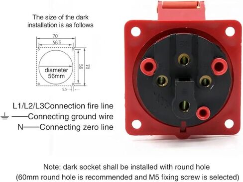 موصل الطيران الصناعي المقاوم للماء وموصل المقبس 3-Pin 4-Pin 5-Pin 32A إرساء الطيران المخفي (4 Core Red) in Saudi Arabia
