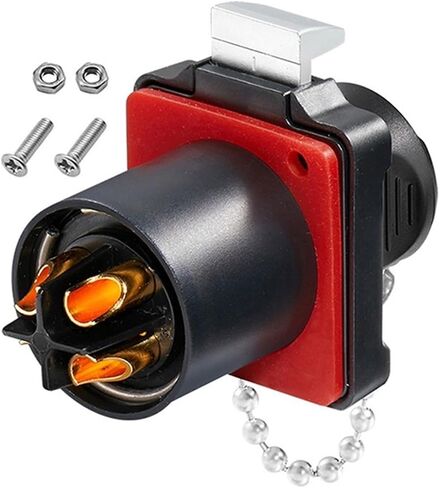 Plastic 4Pin BD24 M24 Waterproof Cable Power Connection Welding Aviation Male Plug Female Socket Industrial Connector KL4-5b(Male Plug Set) in Saudi Arabia