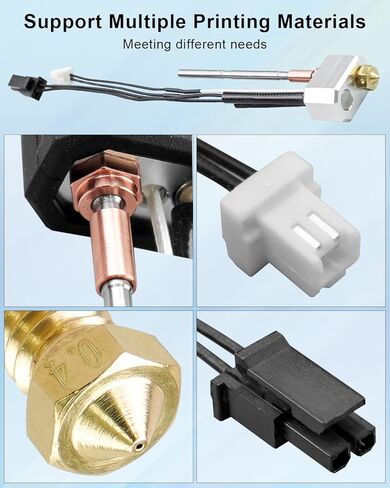 طباعة رأس سخان رأس طباعة ملاءمة لـ Prusa i3 Mk4/XL FDM 3D Printer ، 24V 40W Thating Canting Startridge Prouder Kit مع إكسسوارات إضافية 0.2 مم 0.4 مم 0.6 مم in Saudi Arabia
