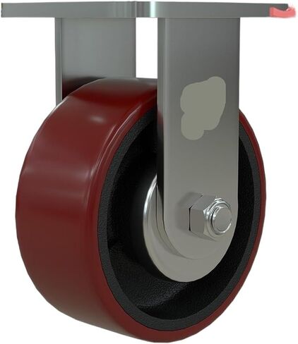 Heavy-Duty 5-inch cast Iron PU (Polyurethane) Fixed Caster/Transport Shelf Storage Wheel Industrial Caster 1 in Saudi Arabia