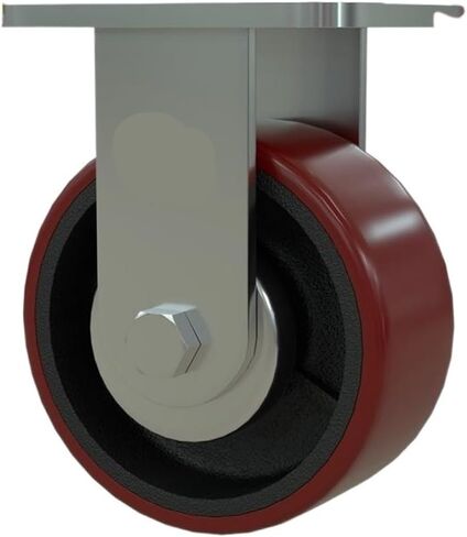 Heavy-Duty 5-inch cast Iron PU (Polyurethane) Fixed Caster/Transport Shelf Storage Wheel Industrial Caster 1 in Saudi Arabia