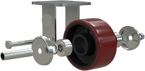 Heavy-Duty 5-inch cast Iron PU (Polyurethane) Fixed Caster/Transport Shelf Storage Wheel Industrial Caster 1 in Saudi Arabia