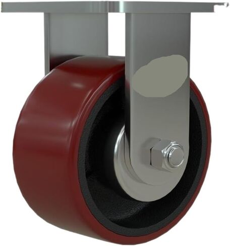 Heavy-Duty 5-inch cast Iron PU (Polyurethane) Fixed Caster/Transport Shelf Storage Wheel Industrial Caster 1 in Saudi Arabia