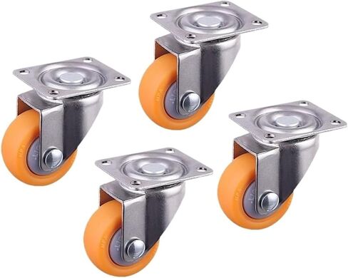 (Pack of 4) 1.5 Inch Screw Casters Orange PP Furniture Wheels Silent Display Cabinet Speaker(D) in Saudi Arabia