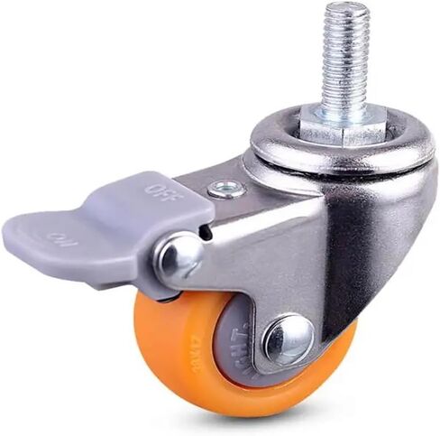 (Pack of 4) 1.5 Inch Screw Casters Orange PP Furniture Wheels Silent Display Cabinet Speaker(D) in Saudi Arabia