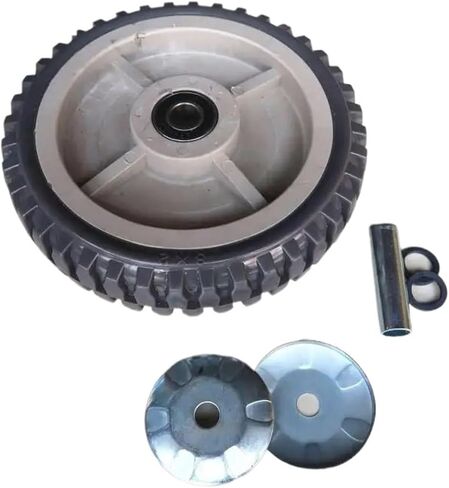 1 Pack 8 Inch Casters Heavy Duty Anti-Slip Single Wheel Gray Rubber Beacon Fire Anti-Tangle Flat Drive Push in Saudi Arabia