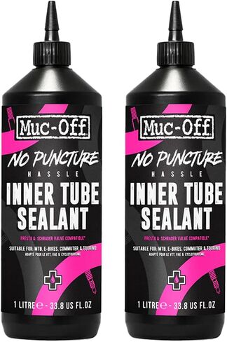 Muc Off No Puncture Hassle Inner Tube Sealant, 1 Liter - Advanced Bicycle Tyre Sealant for Repairing Inner Tube Punctures of Up to 4mm in Saudi Arabia