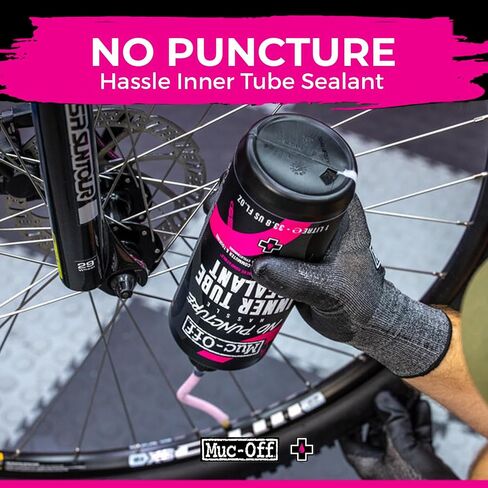 Muc Off No Puncture Hassle Inner Tube Sealant, 1 Liter - Advanced Bicycle Tyre Sealant for Repairing Inner Tube Punctures of Up to 4mm in Saudi Arabia