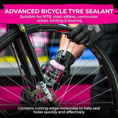 Muc Off No Puncture Hassle Inner Tube Sealant, 1 Liter - Advanced Bicycle Tyre Sealant for Repairing Inner Tube Punctures of Up to 4mm in Saudi Arabia