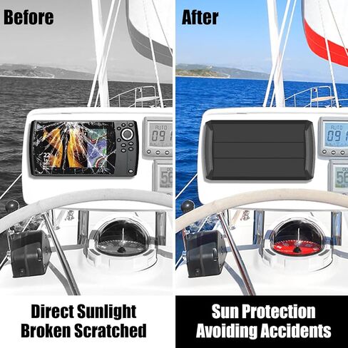 Helix7 Cover- Heavy Duty Fish Finder Sun Cover,Helix 7 Cover Straps Neoprene Screen Protector for 780036-1 UC H7 PR,Fits Most of Helix 7 Series,Professional Protection from Sun/Weather Damage-Black1 in Saudi Arabia