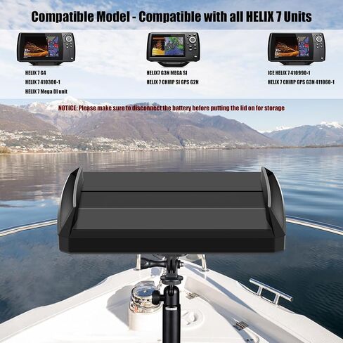 Helix7 Cover- Heavy Duty Fish Finder Sun Cover,Helix 7 Cover Straps Neoprene Screen Protector for 780036-1 UC H7 PR,Fits Most of Helix 7 Series,Professional Protection from Sun/Weather Damage-Black1 in Saudi Arabia