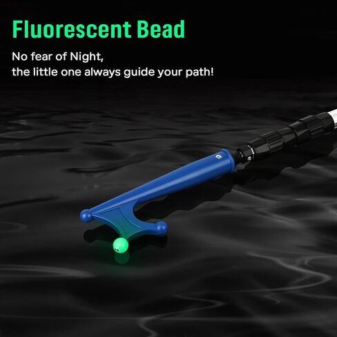 SAN LIKE Boat Hooks for Docking Extension Pole Hook Telescopic Boat Pole with Luminous Bead, Lightweight Floating, Non-Slip Rubber Handle, Durable & Rust-Resistant in Kuwait