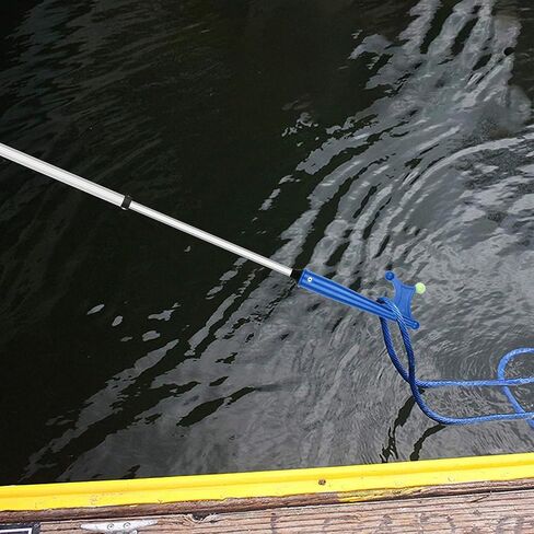 SAN LIKE Boat Hooks for Docking Extension Pole Hook Telescopic Boat Pole with Luminous Bead, Lightweight Floating, Non-Slip Rubber Handle, Durable & Rust-Resistant in Kuwait