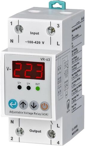 VR-63 Display Adjustable Voltage Protection Relay 40A 63A 1Pcs(40A) in Saudi Arabia