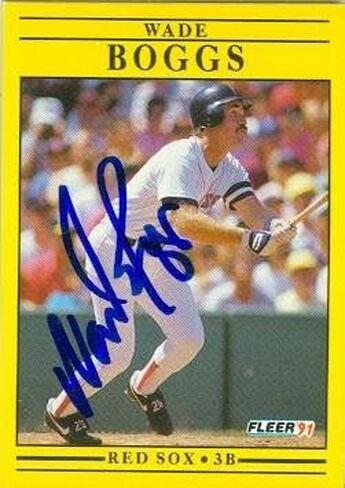 توقيعه 157029 بوسطن ريد سوكس 1991 فاير رقم 86 Wade Boggs بطاقة البيسبول in Kuwait