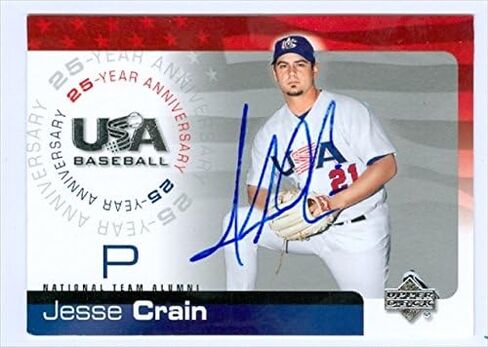 مستودع توقيعه 34747 جيسي كرين موقعة 2004 USA Baseball أعلى سطح السفينة البيسبول رقم 98 in Kuwait
