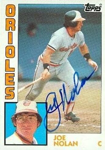 مستودع التوقيع 50834 Joe Nolan بطاقة البيسبول موقعة بالتيمور أوريولز 1984 Topps رقم .553 in Kuwait